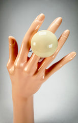 Sobral - Mix 2023 "Sintonia" Marfim Cream Resin Ring ( 003598 ) - Size UK M / US 6