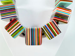 Sobral - Pop Art "K" Multi Cubes Resin Necklace ( 003624 )