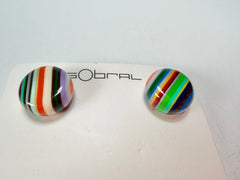 Sobral - Pop Art "Dots" Resin Earrings ( 005355 )