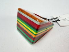 Sobral - Pop Art "Carre" Resin Ring ( 001828 ) - Size UK N / US 6.5