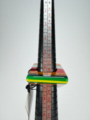 Sobral - Pop Art "Carre" Resin Ring ( 001828 ) - Size UK N / US 6.5