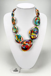 Sobral - Multi-Colour "Gabriele K" Resin Necklace ( 003616 )