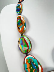 Sobral - Multi-Colour "Gabriele K" Resin Necklace ( 003616 )