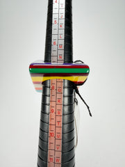 Sobral - Pop Art "Carre" Resin Ring ( 001828 ) - Size UK O / US 7