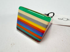 Sobral - Pop Art "Carre" Resin Ring ( 001828 ) - Size UK R / US 9