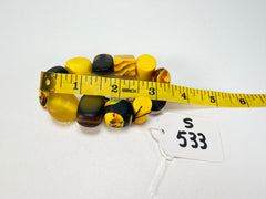 Sobral - Indiana "Amarelo" Yellow Mix Elasticated Resin Bracelet ( 000210 )