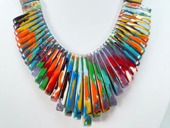 Sobral - Multi-Colour "Tupi" Pollock Resin Necklace ( 004853 )