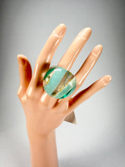 Sobral - Planets "Saturno" Neptune Resin Ring ( 005457 ) - Size UK Q / US 8