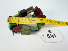 Sobral - Indiana "Verde Escuro" Dark Green Mix Elasticated Resin Bracelet ( 000210 )