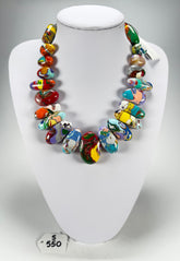 Sobral - Multi-Colour "Monica Efeitos" Pollock Resin Necklace ( 005412 )