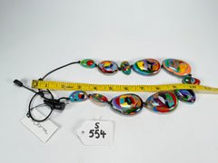 Sobral - Multi-Colour "Lisi Efeitos" K.Polido Resin Necklace ( 004578 )