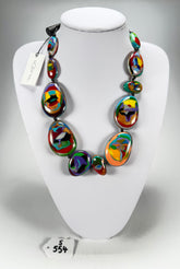 Sobral - Multi-Colour "Lisi Efeitos" K.Polido Resin Necklace ( 004578 )