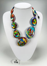 Sobral - Multi-Colour "Gabriele K" Resin Necklace ( 003616 )