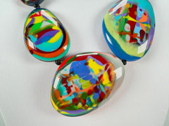 Sobral - Multi-Colour "Gabriele K" Resin Necklace ( 003616 )