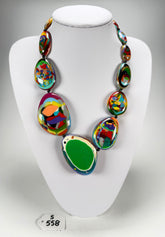 Sobral - Multi-Colour "Gabriele K" Resin Necklace ( 003616 )