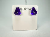 Sobral - Mix 2023 "Pequeno Diamante" Violet Cristal Resin Earrings ( 003600 )