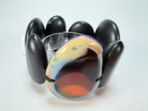 Sobral - Multi-Colour "Inspiração" K Matte Black Elasticated Resin Bracelet ( 003595 )
