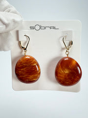 Sobral - Honey "Monica" Resin Earrings ( 005495 )