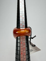 Sobral - Honey "Wave" Resin Ring ( 005325 ) - Size UK N / US 7