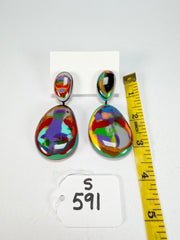Sobral - Multi-Colour "Gabriele" Resin Earrings ( 003609 )