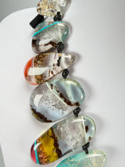 Sobral - Studio Creation "Monica" Crackle Effect Resin Necklace ( 000000 )