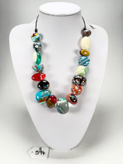 Sobral - Multi-Colour "Pebbles" Studio Creation Resin Necklace ( 000000 )
