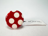 Sobral - Dots "Dots" Red & White Resin Ring ( 005354 ) - Size UK Q / US 8