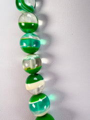 Sobral - Planets "Saturno" Studio Creation Short Green Resin Necklace ( 000000 )