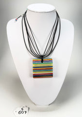 Sobral - Candy Pop "Fyrkant" Studio Creation Resin Necklace ( 000000 )