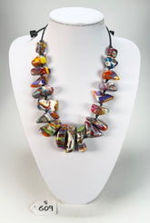 Sobral - Multi-Colour "Jagged" Studio Creation Pollock Resin Necklace ( 000000 )