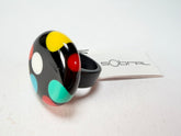 Sobral - Dots "Dots" Multi Colour Resin Ring ( 005354 ) - Size UK Q / US 8