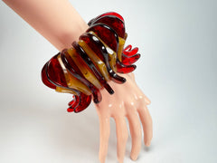 Sobral - Tortoise & Prada "Cogumelo" Studio Creation Elasticated Resin Bracelet ( 000000 )