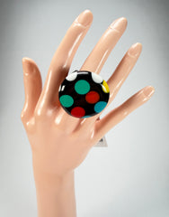 Sobral - Dots "Dots" Multi Colour Resin Ring ( 005354 ) - Size UK U / US 10