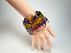 Sobral - Sobralita "Coffinita" Studio Creation Elasticated Resin Bracelet ( 000000 )