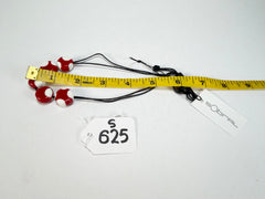 Sobral - Dots "Pointé" Red & White Resin Bracelet On Cord ( 000000 )