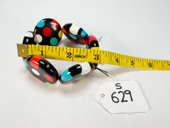 Sobral - Dots "Nº F" Multi Colour Elasticated Resin Bracelet ( 005361 )