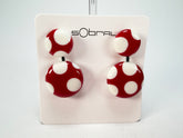 Sobral - Dots "Obsession" Red & White Resin Earrings ( 005356 )