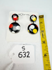 Sobral - Dots "Obsession" Multi Colour Resin Earrings ( 005356 )