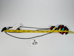 Sobral - Dots "Nº F" Multi Colour Pendant Resin Necklace ( 005357 )