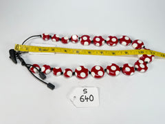 Sobral - Dots "Dots" Red & White Resin Necklace ( 005360 )