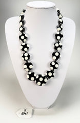Sobral - Dots "Dots" Black & White Resin Necklace ( 005360 )
