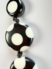 Sobral - Dots "Dots" Black & White Resin Necklace ( 005360 )