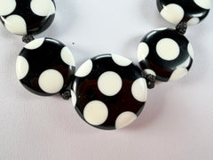 Sobral - Dots "Dots" Black & White Resin Necklace ( 005360 )