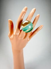 Sobral - Planets "Saturno" Neptune Resin Ring ( 005457 ) - Size UK Q / US 8