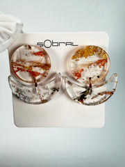 Sobral - Minas Gerais "Sombra" Resin Earrings ( 005036 )