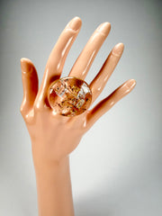 Sobral - Metalique "Bead" Resin Ring ( 004764 ) - Size UK S / US 9
