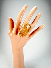 Sobral - Metalique "Sandra" Resin Ring ( 004769 ) - Size UK P / US 7.5