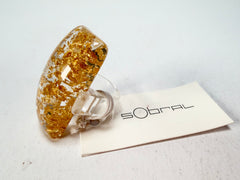 Sobral - Metalique "Sandra" Resin Ring ( 004769 ) - Size UK P / US 7.5