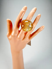 Sobral - Metalique "Apolo" Resin Ring ( 002836 ) - Size UK R / US 9