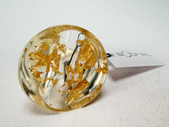 Sobral - Metalique "Cone" Resin Ring ( 000000 ) - Size UK N / US 7